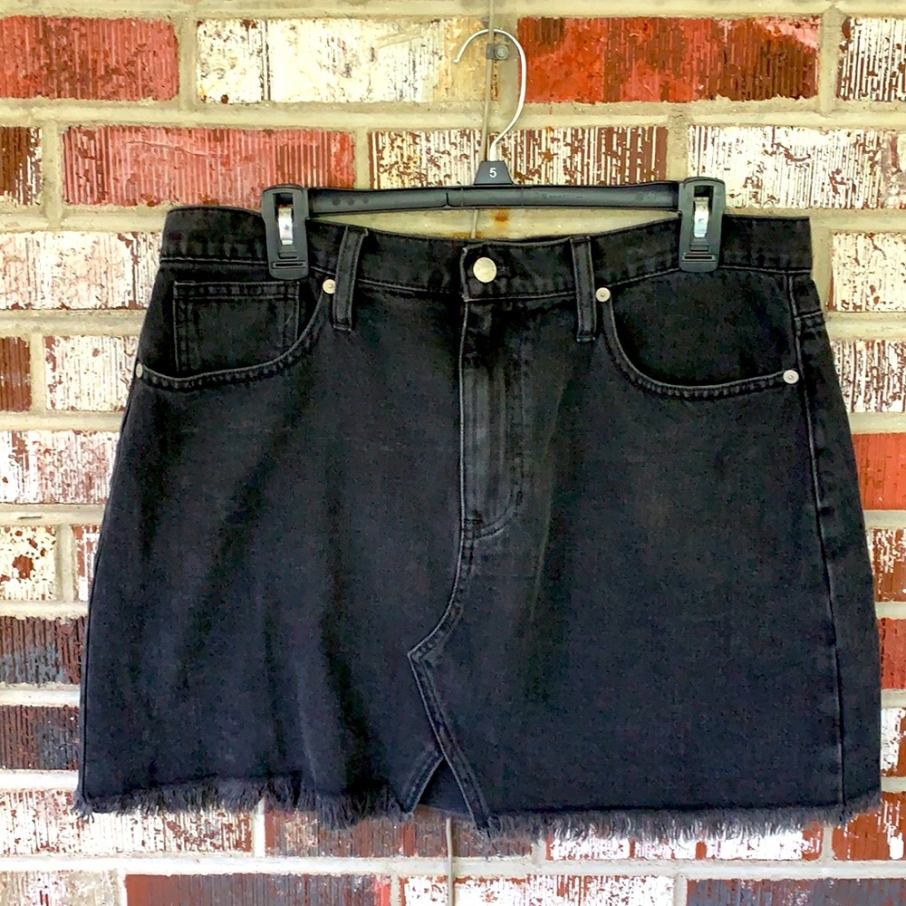 Madewell Black Denim Skirt